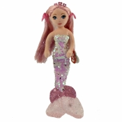 Ty Mermaids: Cora - cekinowa różowa syrenka, 27cm (02100)