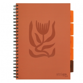 Kołozeszyt Strigo Pads Project Book A4 kratka Floral - ceglany