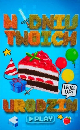 Karnet Urodziny młodzieżowe Tort 2K