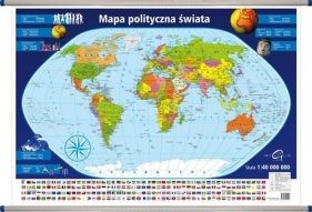 Świat polityczny mapa ścienna 1: 40 000 000