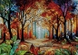 Puzzle 2000: Stained Glass 1 - Colorful Forest