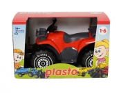 Quad z pługiem w pudełku 30 cm, czerwony PLASTO