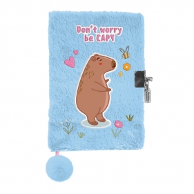 Pluszowy pamiętnik z kłódką - Capibara