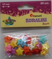 Koraliki gwiazdki mix 50 szt. 15mm PD050