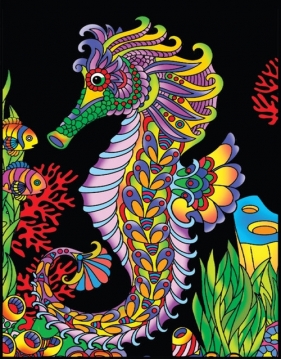 Kolorowanka Welwetowa Colorvelvet 47x35 cm Konik Morski