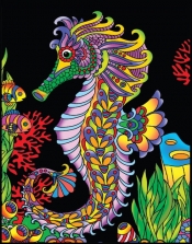 Kolorowanka Welwetowa Colorvelvet 47x35 cm Konik Morski