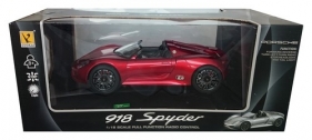 Porsche 918 Spyder zdalnie sterowane skala 1:18 czerwone