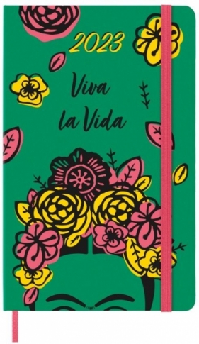 Kalendarz 2023 dzienny 12ML Frida Kahlo green