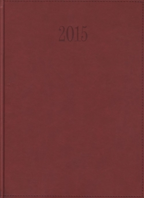 Kalendarz 2015 Książkowy Dzienny A4 z obszyciem TUCSON czerwony - <br />