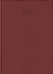 Kalendarz 2015 Książkowy Dzienny A4 z obszyciem TUCSON czerwony - <br />