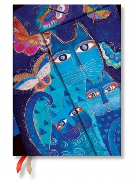 Kalendarz 2017 Blue Cats & Butterflies Midi Horizontal