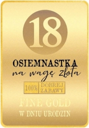 Karnet Urodziny 18