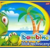 Blok techniczny Bambino 10 kartek A4 dinozaur - <br />