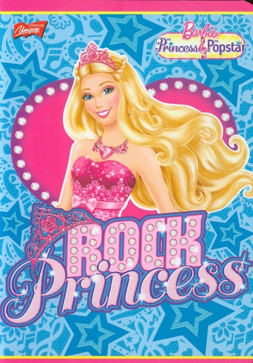 Zeszyt A5 Barbie w 3 linie 16 kartek Rock Princess