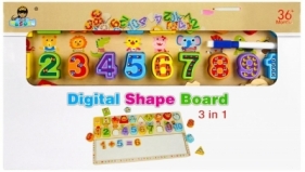 Tablica edukacyjna drewniana 3w1