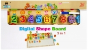 Tablica edukacyjna drewniana 3w1