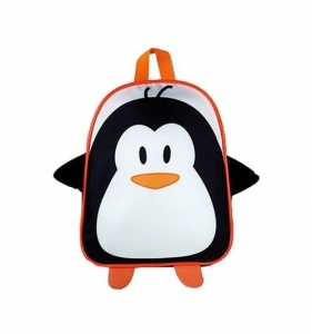 Tornister Mini Pingwin czarno-szary