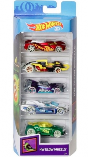 Hot Wheels: Pięciopak - Glow Wheels