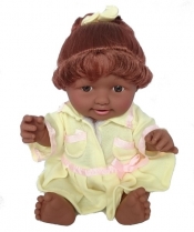 Lalka murzynka żółte ubranko 18 cm