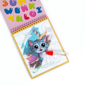 Magiczna kolorowanka wodna - Kotki + pisak wielorazowy
