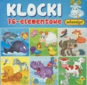 Klocki 16 elementowe błękitne