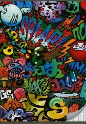 Zeszyt A5 w kratkę 60 kartek Graffiti - <br />