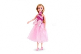 Lalka Natalia na przyjęciu w różowej sukience 29cm