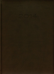 Kalendarz 2014 A4 31T Ciemnobrązowy menadżerski tygodniowy - <br />