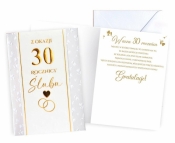 Karnet Rocznica ślubu 30