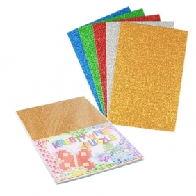 Puzzle kreatywne brokat 20x30cm 5szt