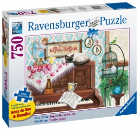 Ravensburger, Puzzle 750: Kot na pianinie (168002)