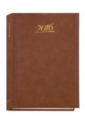 Kalendarz A5 standard 2016 brązowy