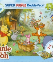 Puzzle dwustronne + mazaki 108 Kubuś Puchatek - <br />