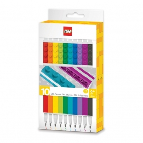 Kolorowe długopisy żelowe LEGO, 10 szt.