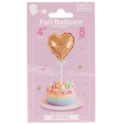 Balon foliowy Godan różowo-złoty 8 cm serce (BS-4RZ)