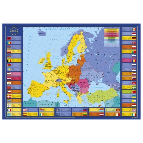 Podkład oklejany na biurko Unia Europejska (OUTLET - USZKODZENIE)