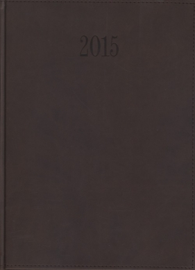 Kalendarz 2015 Książkowy Dzienny A4 z obszyciem TUCSON brązowy - <br />