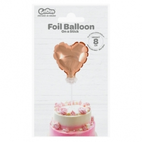 Balon foliowy Godan różowo-złoty 8 cm serce (BS-4RZ)