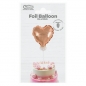 Balon foliowy Godan różowo-złoty 8 cm serce (BS-4RZ)