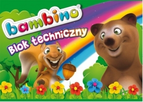 Blok techniczny A4 Bambino 10 kartek Miś