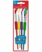 Pędzle szkolne z miękkim uchwytem Faber-Castell, 4 sztuki (481600 FC)