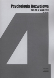 Psychologia Rozwojowa Tom 18 nr 4 rok 2013