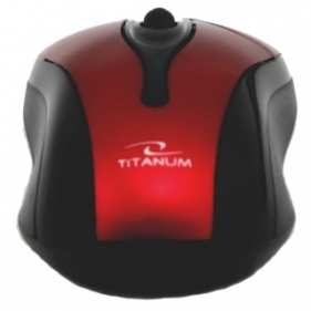 Mysz Titanum Hornet 3D optyczna USB czerwona