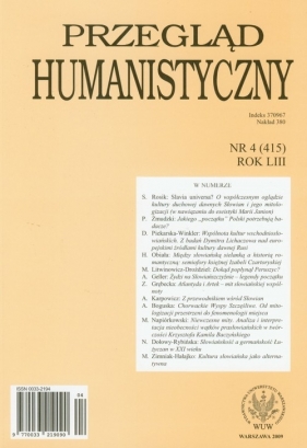 Przegląd humanistyczny 4/2009 - Opracowanie zbiorowe