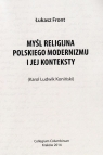 Myśl religijna polskiego modernizmu i jej konteksty Front Łukasz