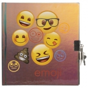 Pamiętnik metalizowany z kłódką, Emoji 12 (DRF-071005)