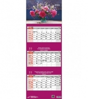 Kalendarz 2026 trójdzielny kwiaty