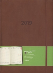 Kalendarz 2019 A4 tygodniowy Lux jasnobrązowy