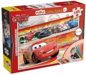 Puzzle dwustronne Auta + mazaki