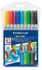 Flamastry dwustronne Staedtler, 10 kolorów w etui (S320NWP10)
